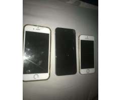 3 iphone (6,6 y 5s) para reparaciÃ³n o repuestos - Ã‘uÃ±oa