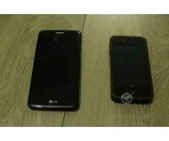 Celulares LG K10 y IPhone 4 - Antofagasta