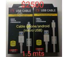 Cable Micro USB de Iphone y Android - Independencia